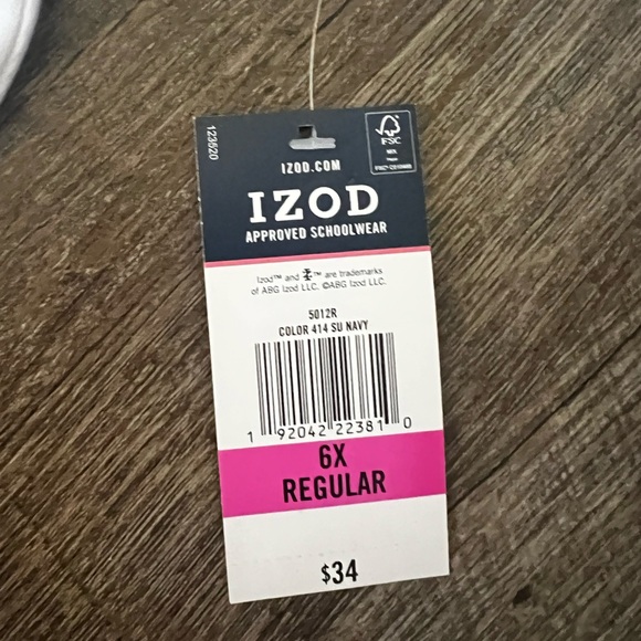 IZOD Girls Short Sleeve Cap Midi Shirt Dress-Size 6X - Picture 4 of 10